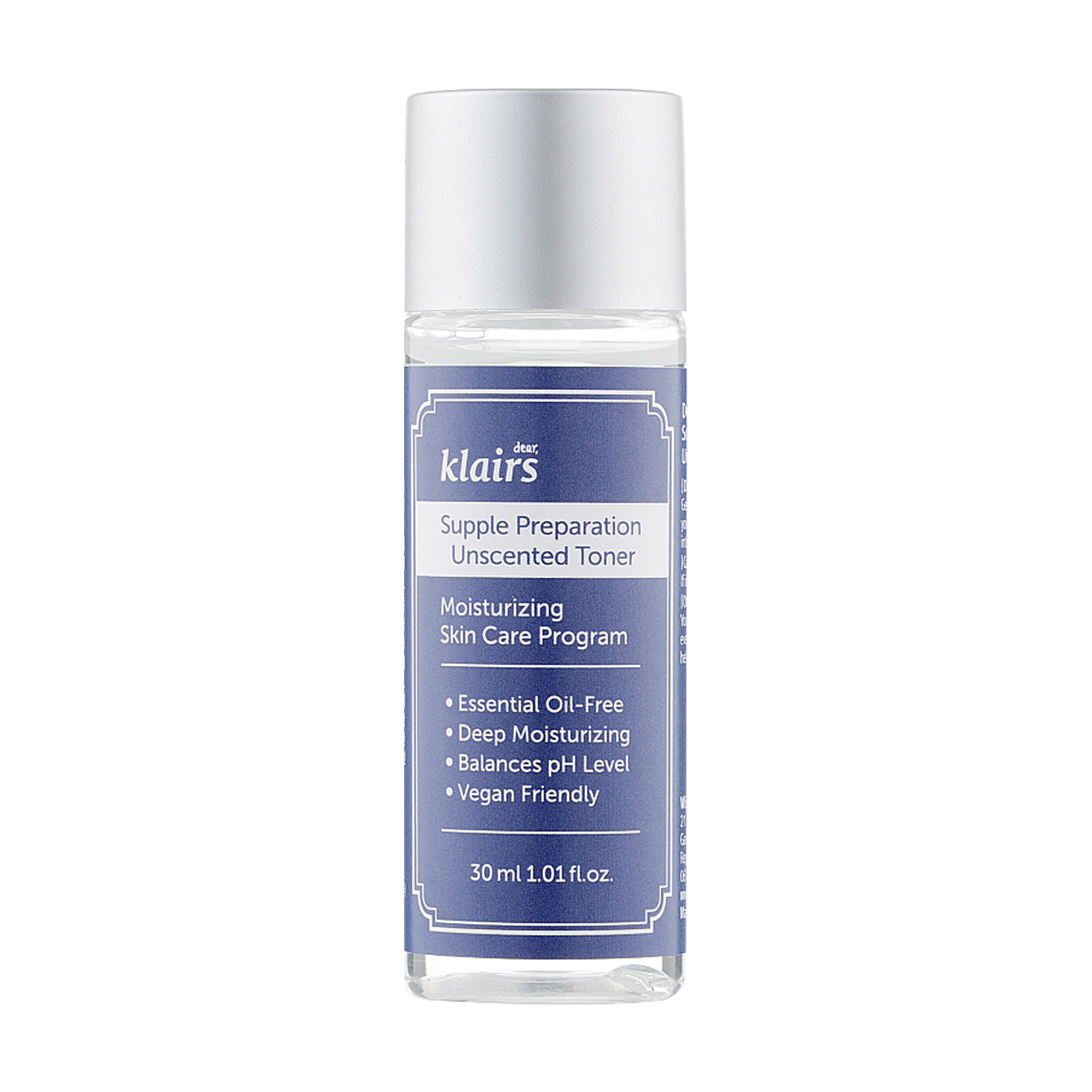 Пом'якшувальний тонер для обличчя Dear Klairs Supple Preparation Unscented Toner, 30 мл